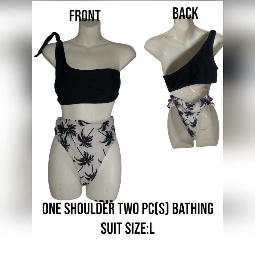 Black One-Shoulder Bikini Set